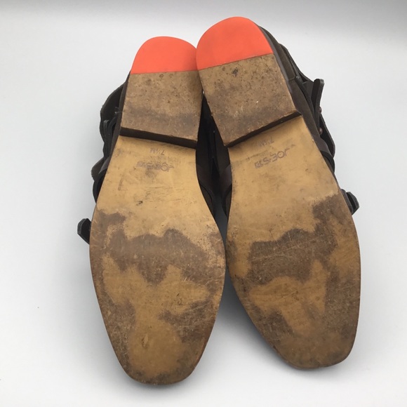 $200 JOE'S JEANS Landon brown leather wrap & stud boot bootie 7.5M 7.5 - Picture 5 of 7